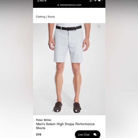Peter Millar Other - Peter Millar Salem High Drape Performance Shorts